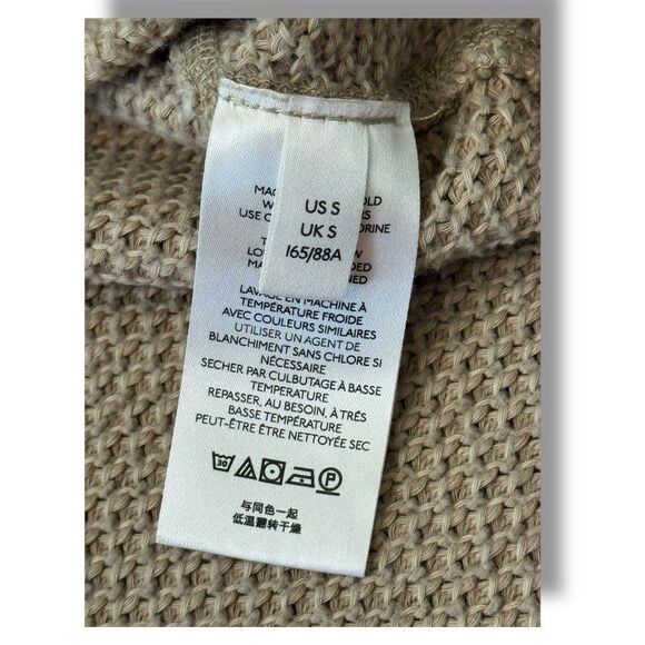 We The Free She's a Keeper Mock Neck Sweater Knit Oversized Tan Women’s Size S - Picture 10 of 12